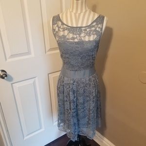 Steel Gray BB Dakota Lace Dres